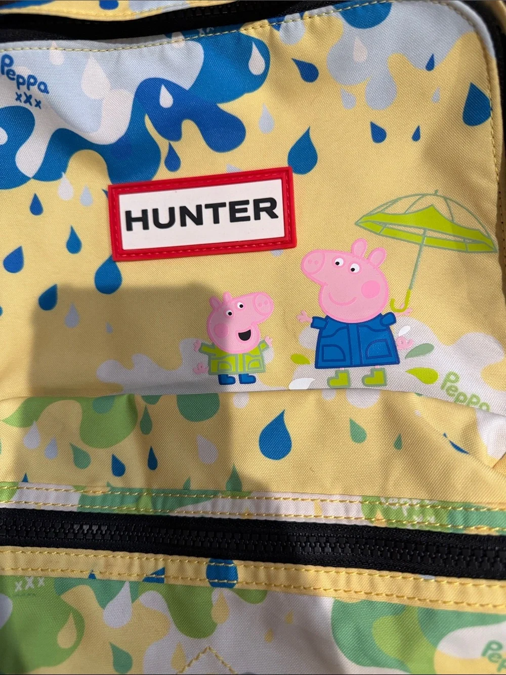 Hunter Kids Yellow & Blue Peppa Pig Rain Backpack